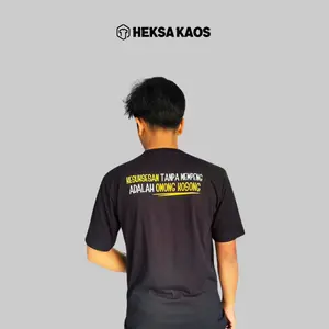 HEKSA KAOS Kaos Oblong Desain Kata Kata Kesuksesan Viral Tiktok Bahan Cotton Combed 24s Premium Sablon Direct Transfer Film Unisex Size S-3XL Distro Hitam Polos Keren