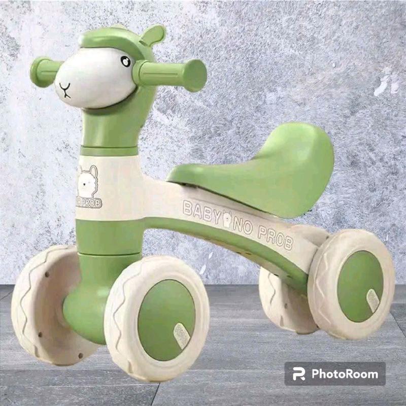 Xe Chòi Chân 4 Bánh Con Cừu Có Nhạc Đèn Cho Bé Yêu 1-3 Tuổi Tự Cân Bằng An Toàn & Phát Triển Cơ Thể tập đi