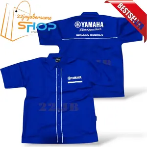 Kemeja Yamaha Semakin Di Depan | Baju Yamaha Semakin Di Depan | seragam yamaha warna biru benhur full bordir Kemeja Yamaha Semakin Di Depan | Baju Yamaha Semakin Di Depan | seragam yamaha warna biru benhur full bordir