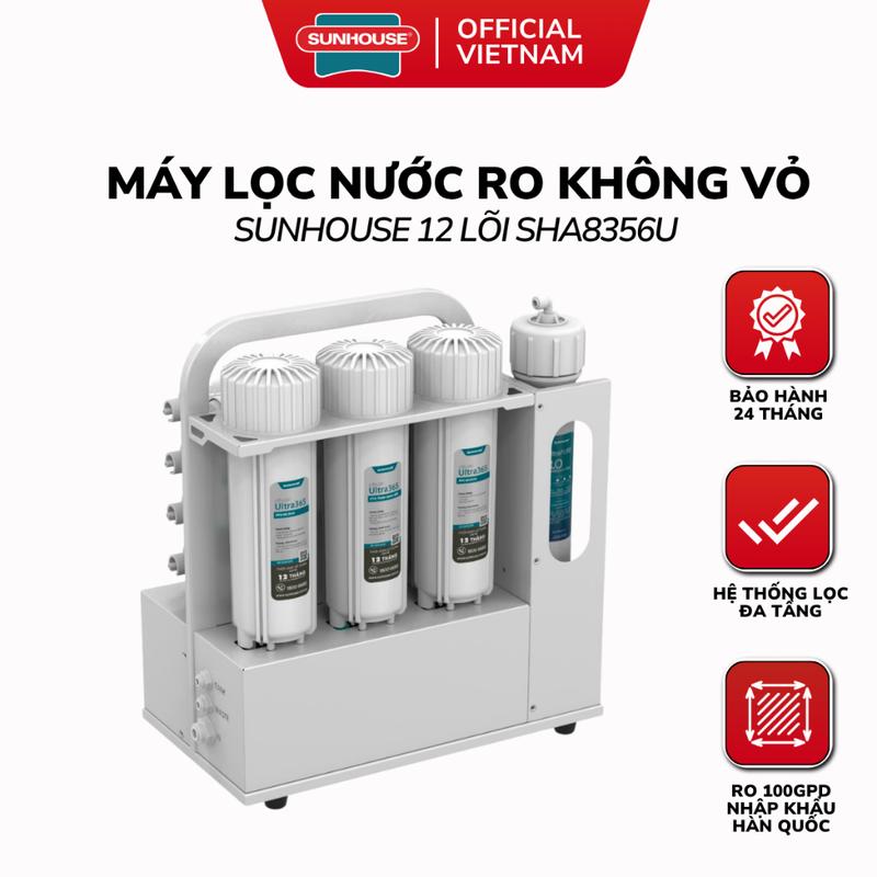 Máy Lọc Nước RO Không Vỏ SUNHOUSE 12 Lõi SHA8356U