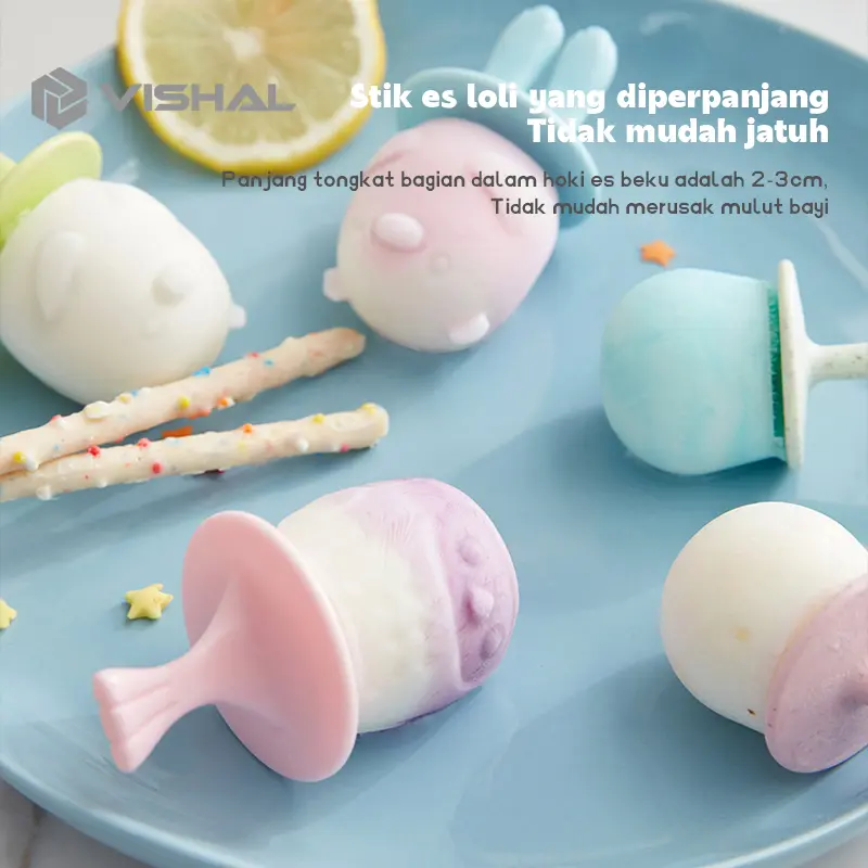 VISHAL DIY Es Batu Bulat Bola Ice Ball Maker CETAKAN ICE CREAM SILICONE PUDDING JELLY VS-37 5