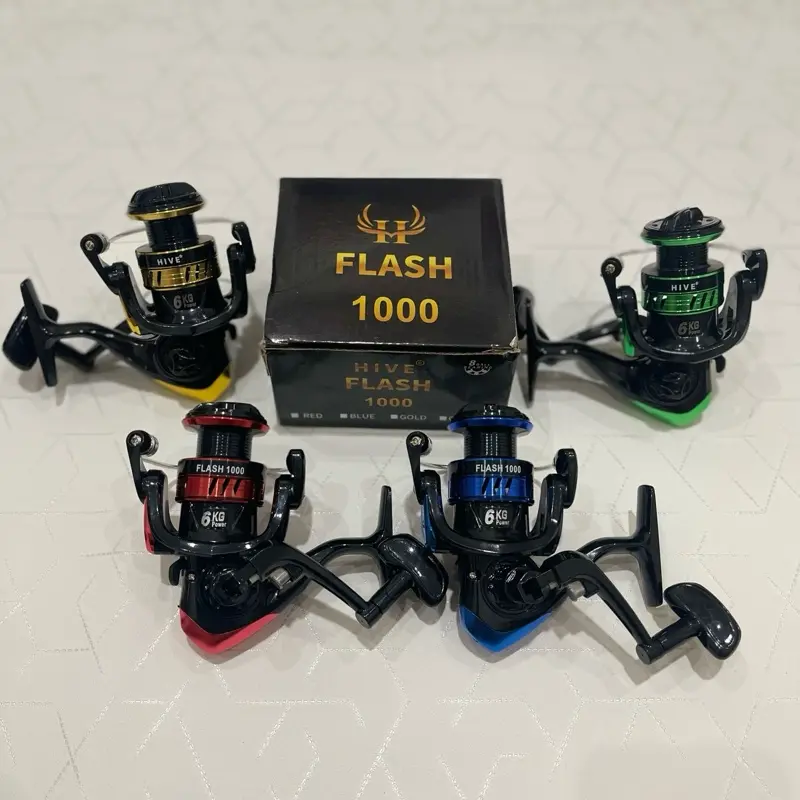 REEL PANCING HIVE FLASH II SERIES 8BB SPOOL METAL ALUMINIUM BONUS SENAR KATROL KEREKAN ALAT PANCING IKAN LAUT Roda 0