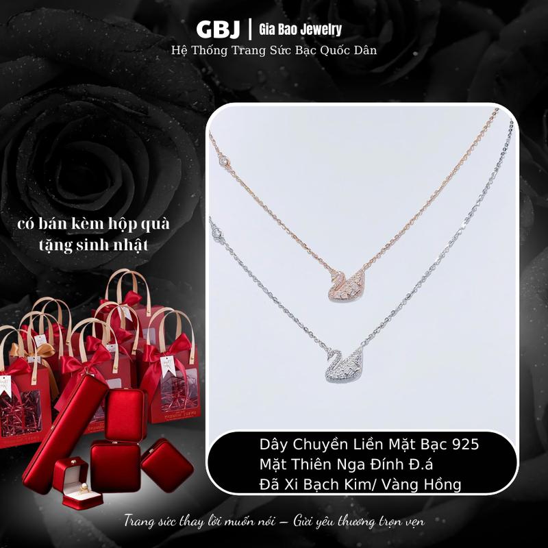  Dây Chuyền Bạc Ý LM Thiên Nga Đáng Yêu Thanh Lịch Dành Cho Nữ GBJ1704 