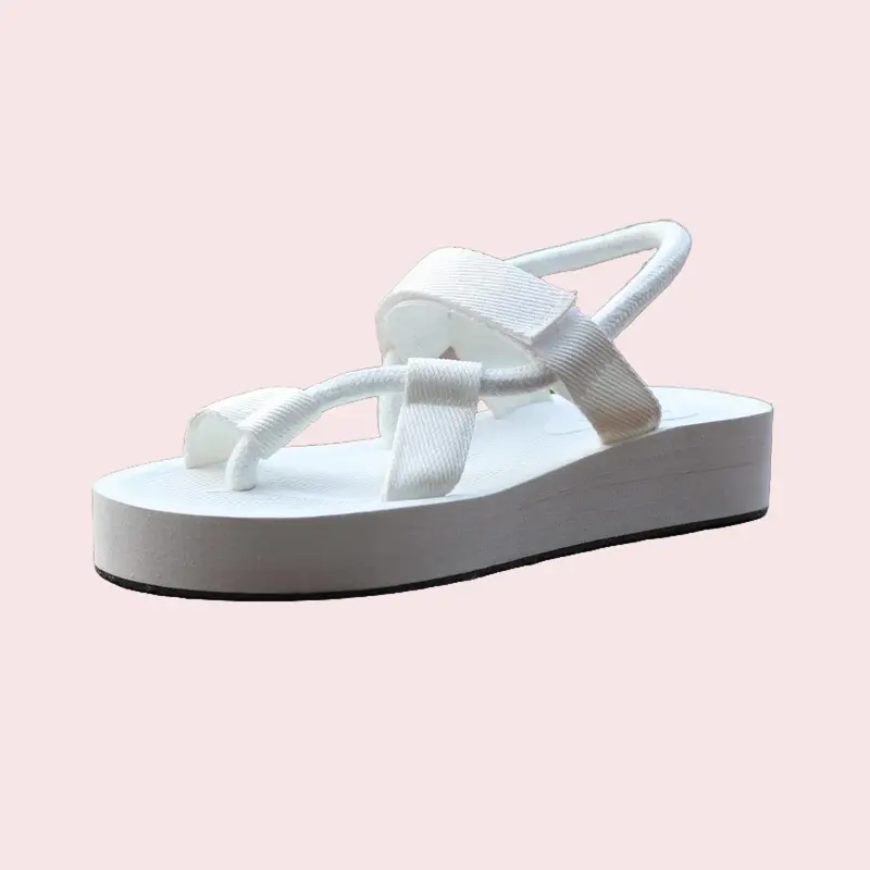 Sandal Wedges Wanita 4.3cm Sendal Cewek Sol Karet Model Keren RQ21 6