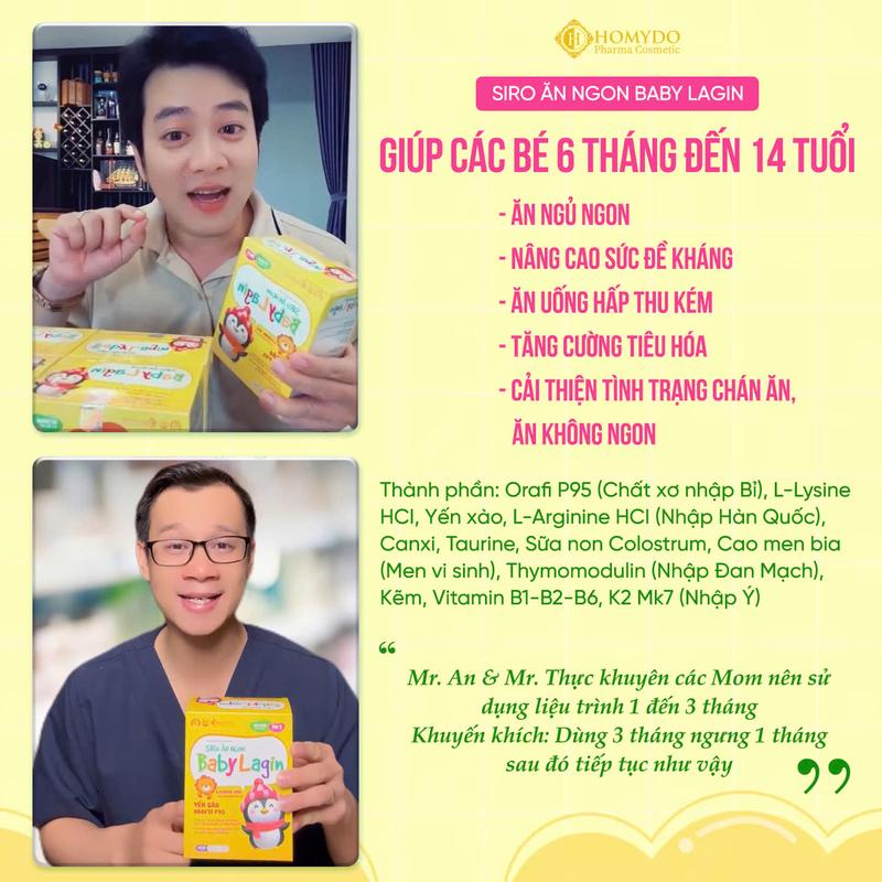 [Chính hãng] Siro Ăn Ngủ Ngon Baby Lagin - Hỗ trợ ăn ngon, ngủ ngon, tăng cường tiêu hóa giảm táo bón, giúp tăng sức đề kháng, hạn chế ốm vặt