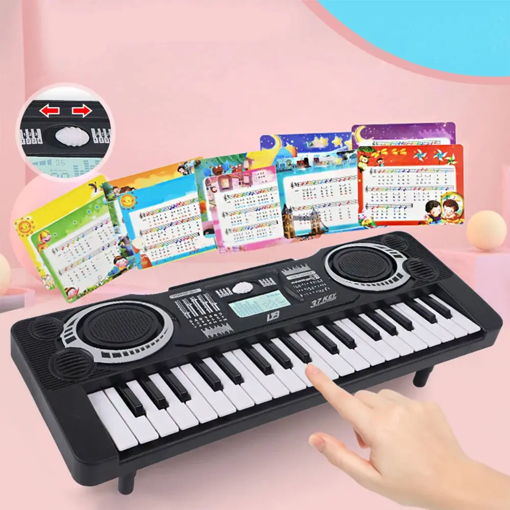 COD LYB Organ Piano Elektrik Anak Musical Keyboard 37 Keys - PD880 Terlaris Alat Mainan Plastik