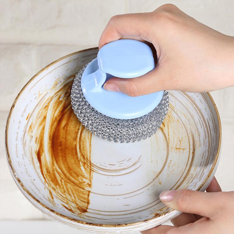 Strong stainless steel magic cleaning brush sponge for washing dishes bowl pots pans frying pan window cleaner kitchen tools 7