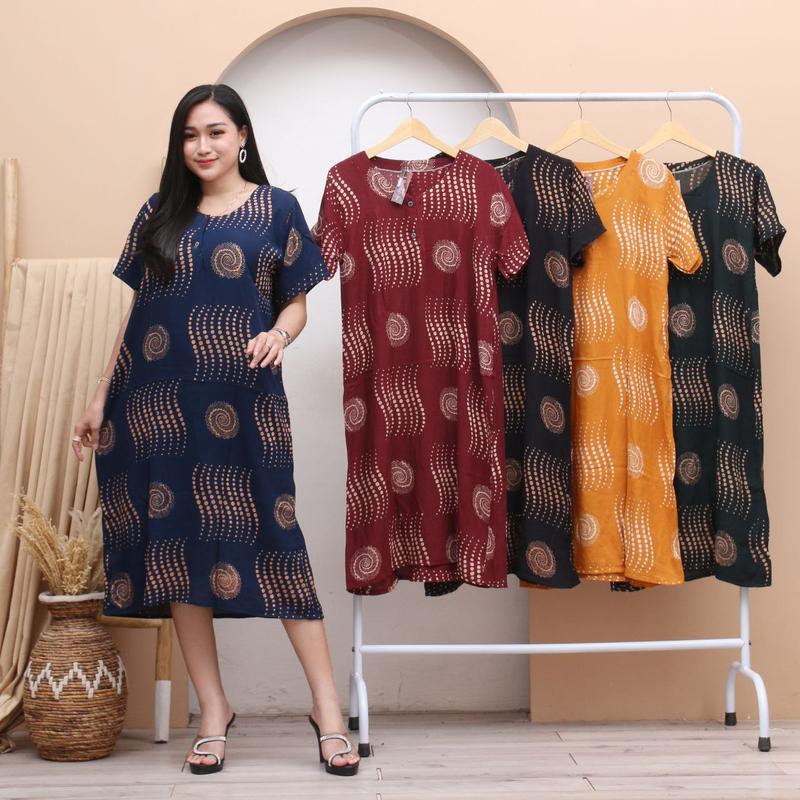 Paket daster busui 100 ribu dapat 5pcs bahan rayon motif bunga batik 4