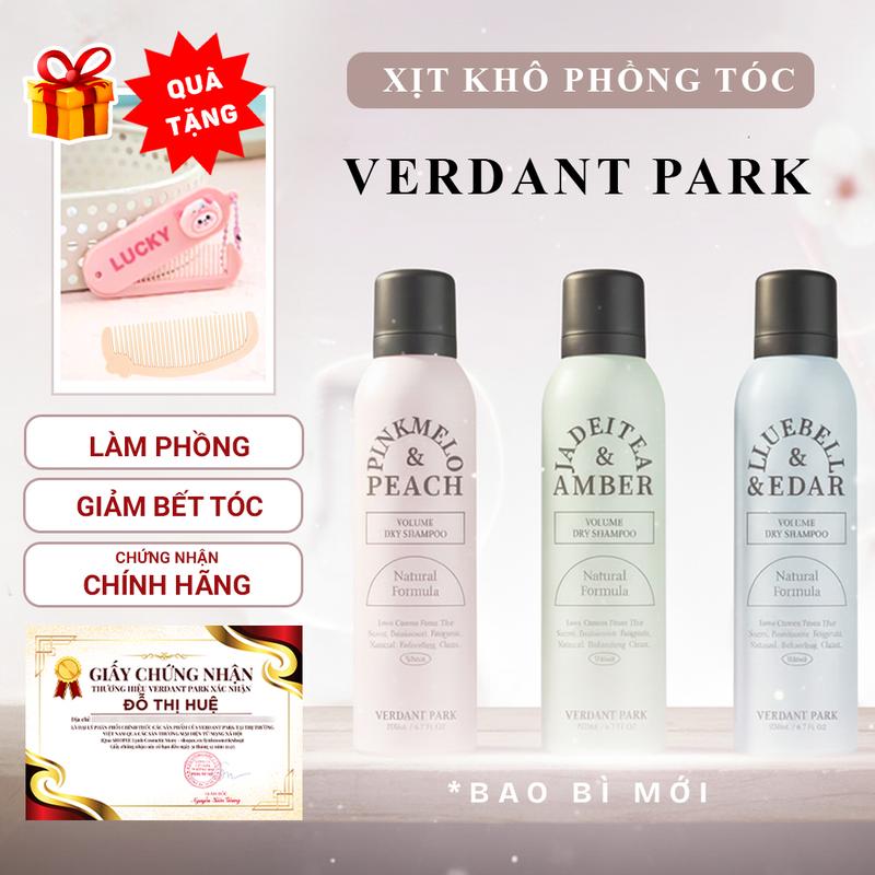  Xịt Khô Phồng Tóc VERDANT PARK 200ml Dầu Gội Khô Kiềm Dầu Hết Bết Dính Tóc Mềm Mượt 