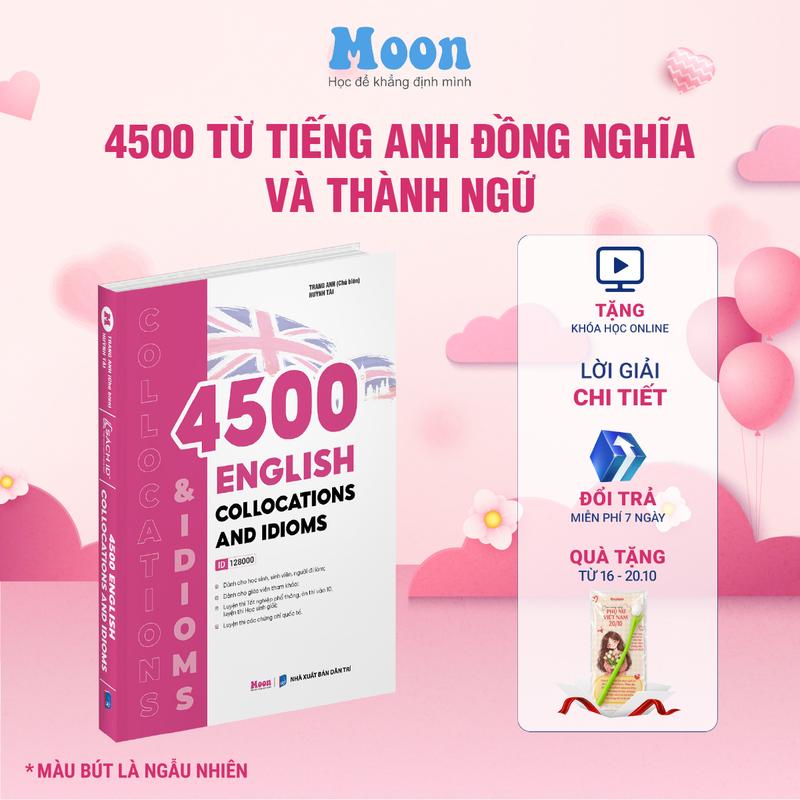 4500 english collocations and idioms, sách tiếng anh cô Trang Anh