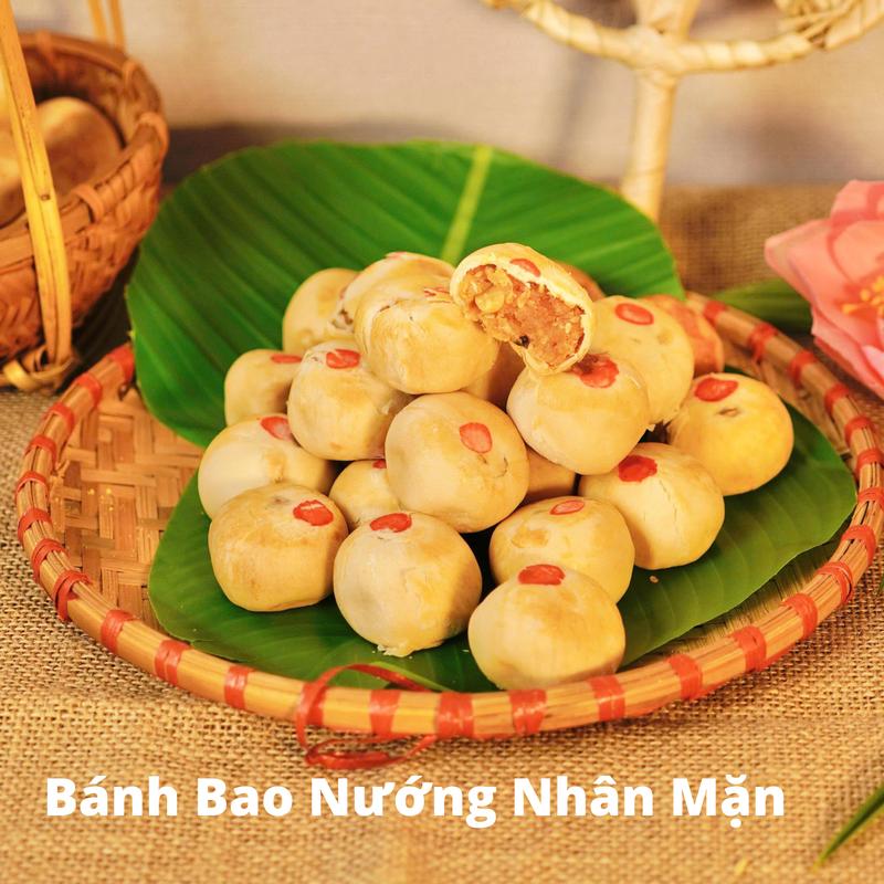  Bánh Bao Nướng Nhân Mặn Thơm Lừng Hương Vị Truyền Thống 400g 