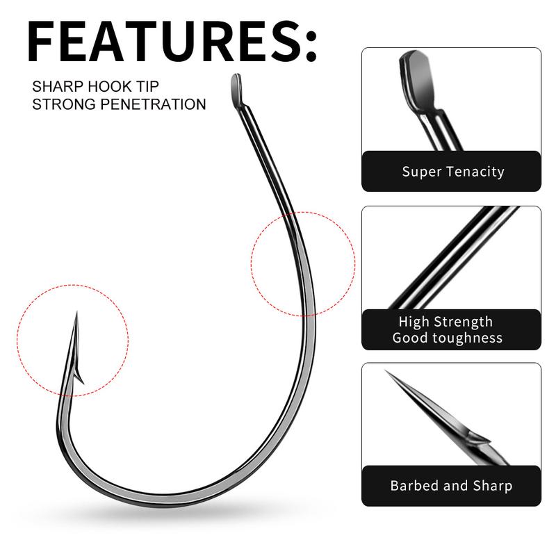 Product Introduction of FTK 10pcs/pack High Carbon Steel Fishing Hook Barbed Hook For Loaches Shrimp Insect Hook Fishing Accessories 2