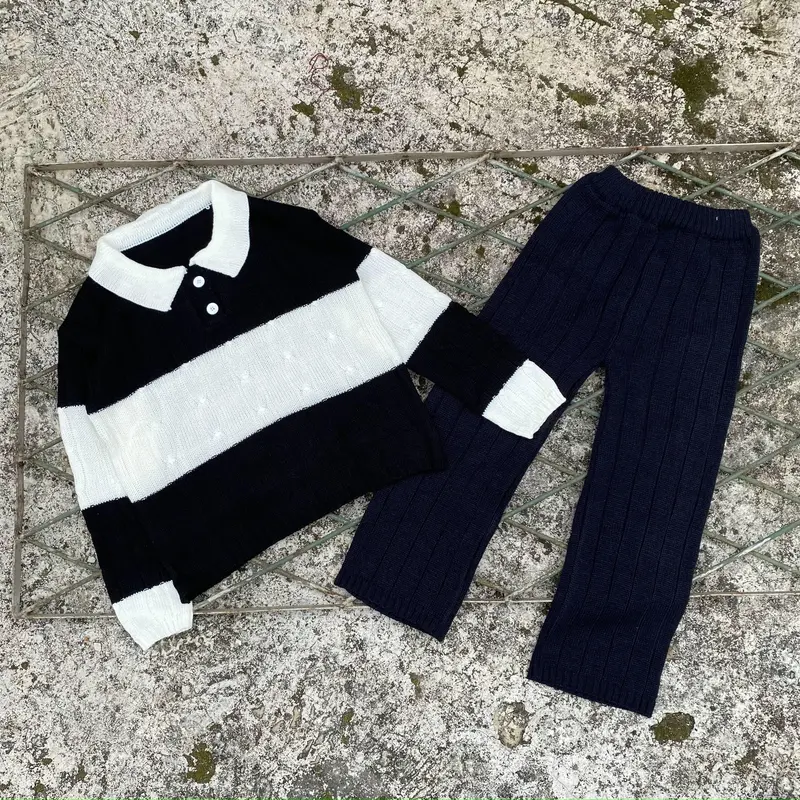 Dibaa Kids - Setelan Kulot Tarisa Rajut Anak - Setelan Kulot Anak Perempuan - Sweater Rajut Terbaru Cardigan Anak 2 -12 Tahun By Dibaa 1