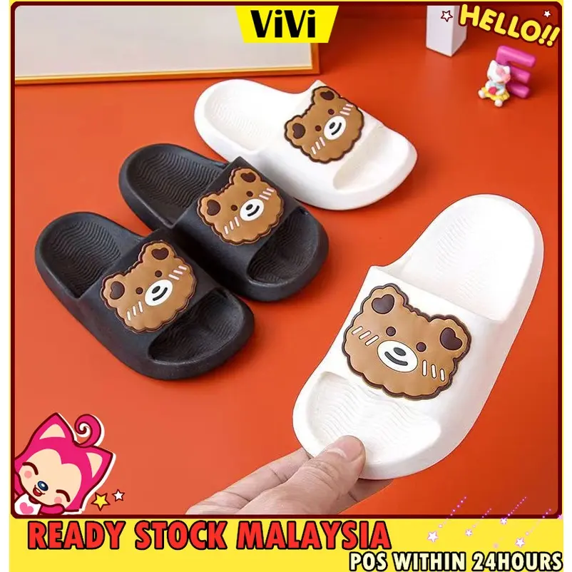【FAST SHIP】ViVi | Selipar Beruang | Trend | Terbaru | Kanak | Kids | Bear Slipper | Slipper | Budak ( 6638-Bear)