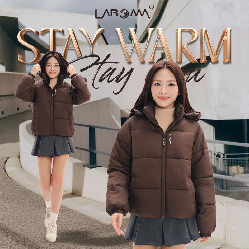  LAROMA Áo Phao Nữ Form Béo | Giữ Ấm - Siêu Nhẹ - Thể Thao 
