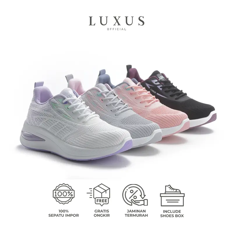 LUXUS Hyunbin Sepatu Kasual Sepatu Wanita Sepatu Olahraga Alas Karet LX2024  Casual Shoes GRAY 40
