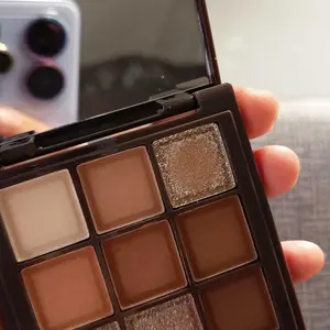 MGL Eyeshadow Chocolate Palette 9 Color Nude Brown Series Matte & Shimmer Natural Look