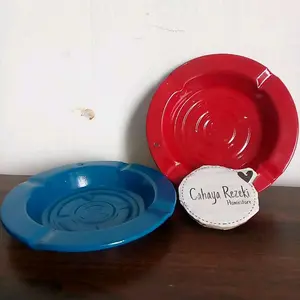 Asbak Seng Warna Termurah / Tempat Puntung Bulat