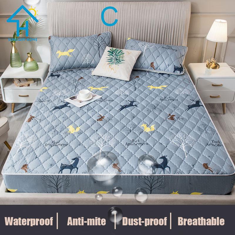 Product Introduction of SUNLIGHT HOME 100% Waterproof Bedsheet,Multi Patterned Bed Sheet,Breathable Fitted Sheet,Comfortable Mattress Cover(No Pillow Case) 18