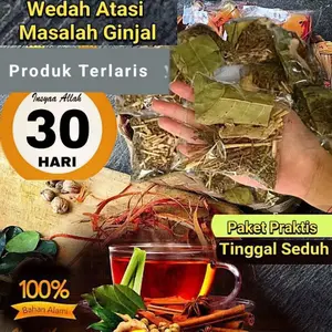 Paket isi 30 Wedang Alang Meniran Kumis Kucing Daun Sukun Atasi Masalah Ginjal  (paket 30 hari)