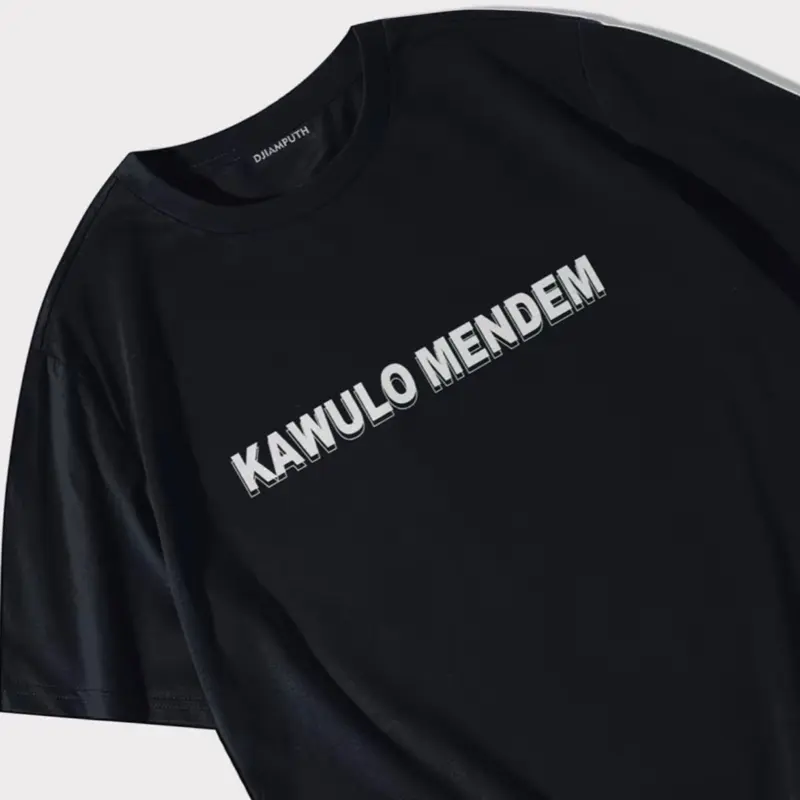 Baju Kaos Kawulo Mendem - Tshirt Premium Distro Free Sticker Cotton Combed 24s 1