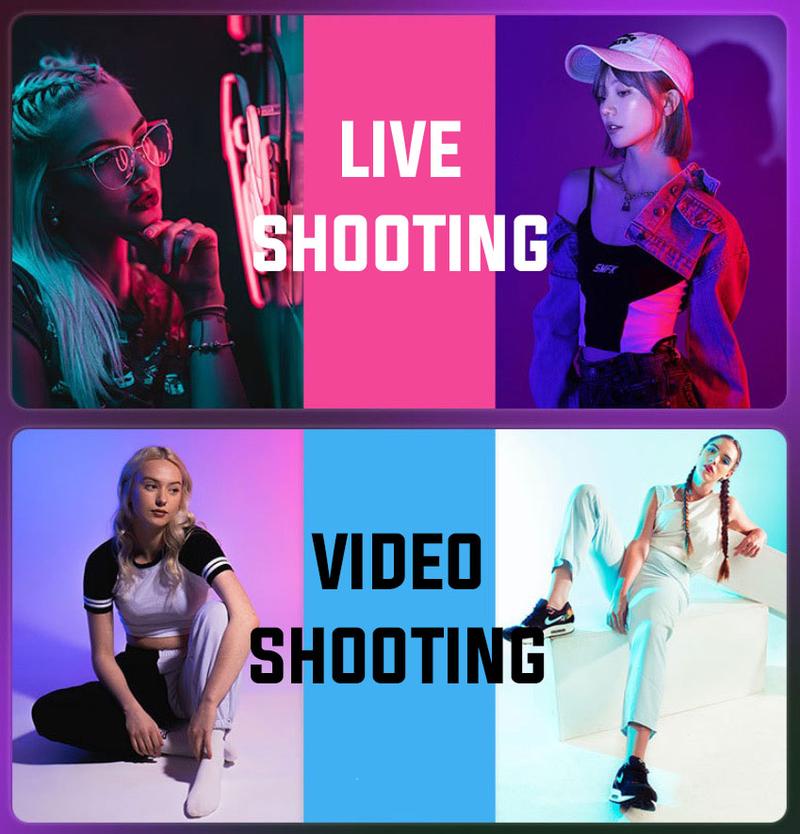 Product Introduction of RGB Stick Light Handheld LED Video Light Wand Stick Photography Light With Built-in Rechargable Battery Convenient Fill light Lampu RGB Light Bar Stick 10