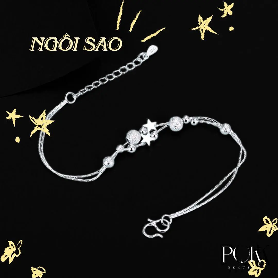 Vòng Tay Nữ, Làm Bằng Thép Titan Không Gỉ, Không Gỉ, Không Phai Màu, Thích Hợp Làm Quà Tặng Năm Mới Hoặc Quà Tặng Sinh Nhật, Vòng Tay Ngôi Sao, Có Thể Điều Chỉnh Độ Dài, Một Mảnh Phụ Kiện