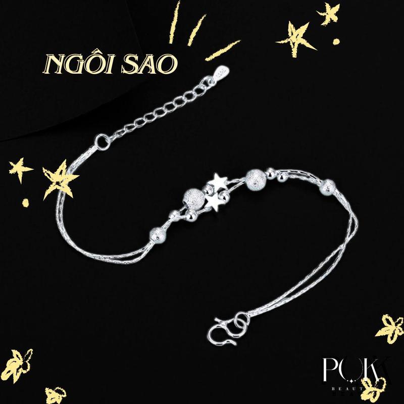 Vòng Tay Nữ, Làm Bằng Thép Titan Không Gỉ, Không Gỉ, Không Phai Màu, Thích Hợp Làm Quà Tặng Năm Mới Hoặc Quà Tặng Sinh Nhật, Vòng Tay Ngôi Sao, Có Thể Điều Chỉnh Độ Dài, Một Mảnh Phụ Kiện