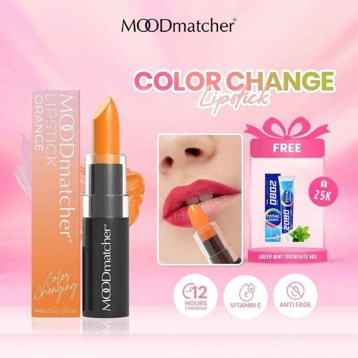 Gambar MOODmatcher Lipstik Original Orange - orange dari moodmatcher indonesia_NEW Kota Administrasi Jakarta Barat Tokopedia