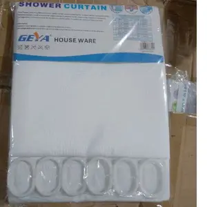Shower Curtain 200cm × 200 cm Tirai Kamar Mandi White
