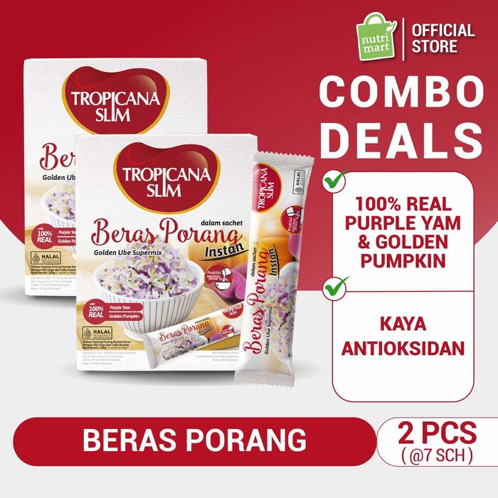 Gambar Twin Pack - Tropicana Slim Beras Porang Instant Golden Ube Supermix 7 sch – Konjac Rice Shirataki dari Nutrimart Store Kota Administrasi Jakarta Utara Tokopedia