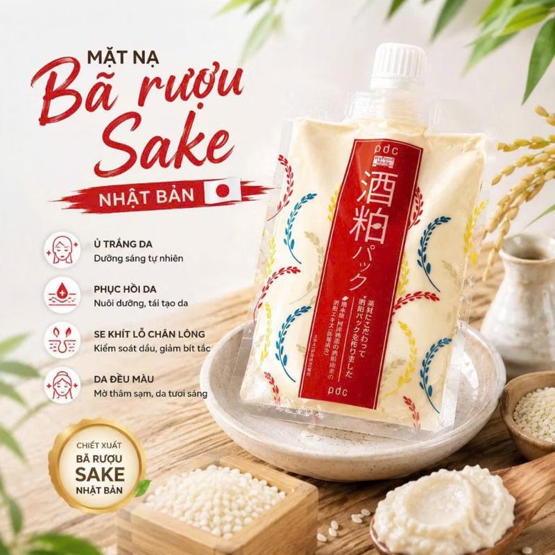Mặt nạ bã rượu SAKE PCD Wadfood nội Địa Nhật Bản 170g
