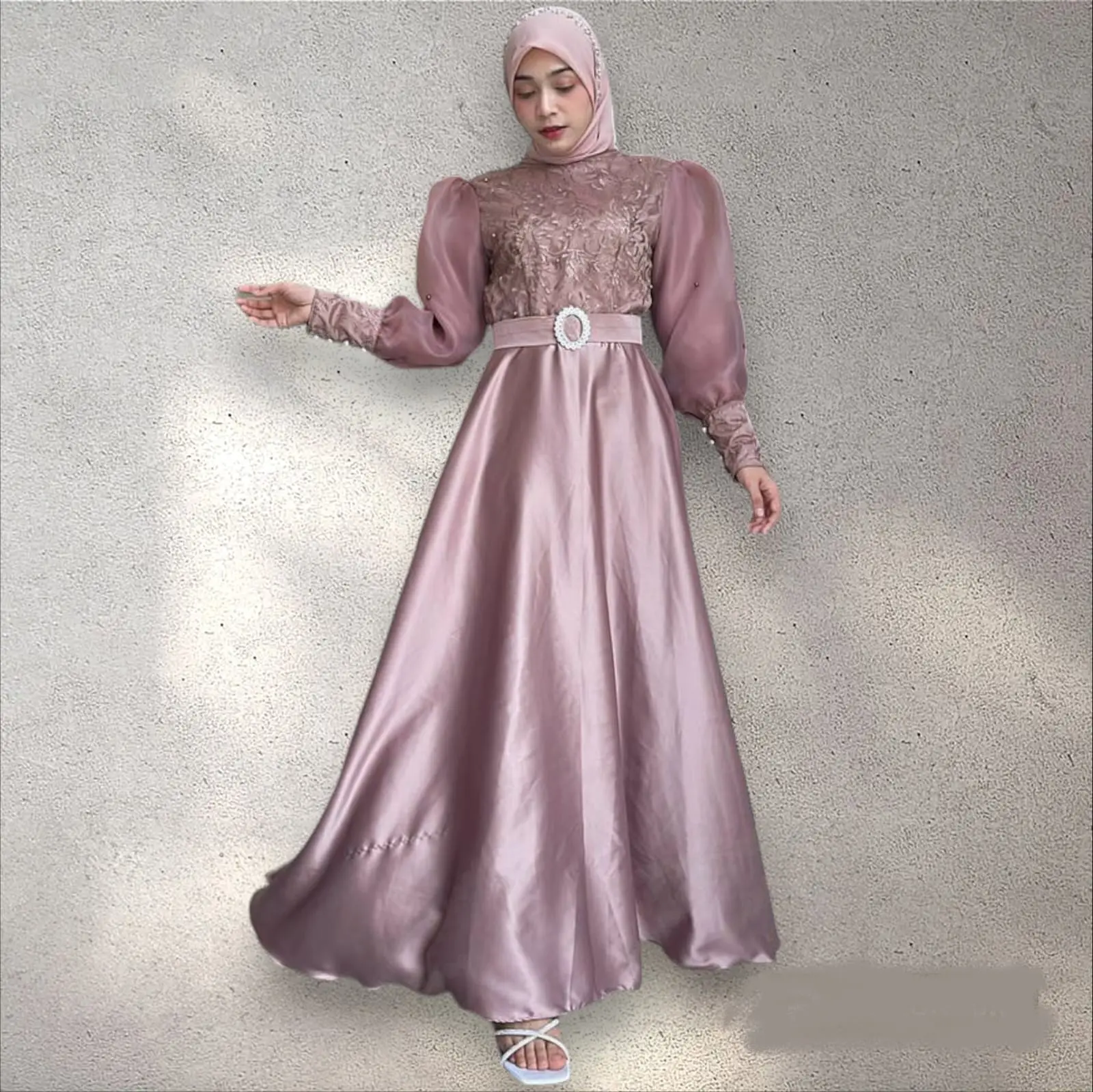 Nagita Gaun Muslim Lebaran Wanita Dress Mewah Lebaran Gamis Remaja Dewasa Pesta Kondangan Maxi Seragam Bridesmaid Keluarga Mutiara Panjang