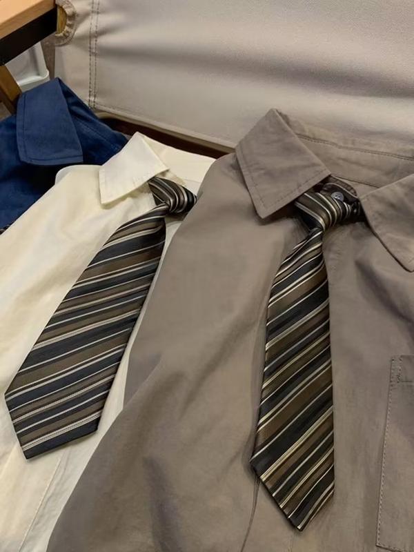 Product Introduction of delivery tie，Áo Sơ Mi Ngắn Tay Linh Hoạt Năng, Cà Vạt Chất Lượng Cao, Dkjk, Đại Học Nhật Bản, Phát Sóng Trực Tiếp, Cặp Đôi, Mặc, Mùa Xuân Menswear Nam Cổ Tròn Có Cổ 23