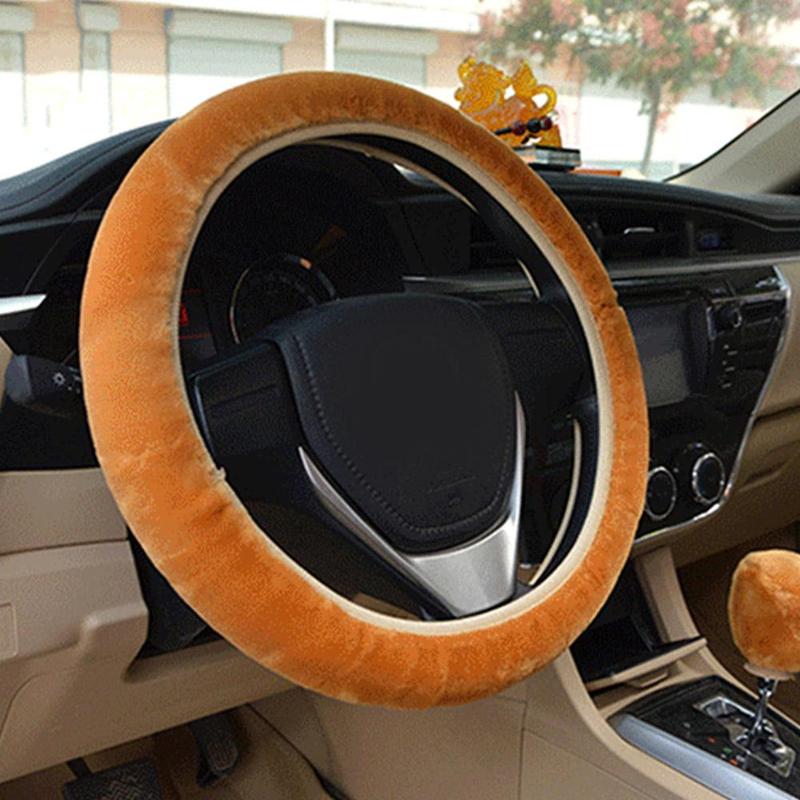 Product Introduction of Universal Warm Plush Car Steering Wheel Cover Gearshift Women Protector Soft Decoration Y4J5 38