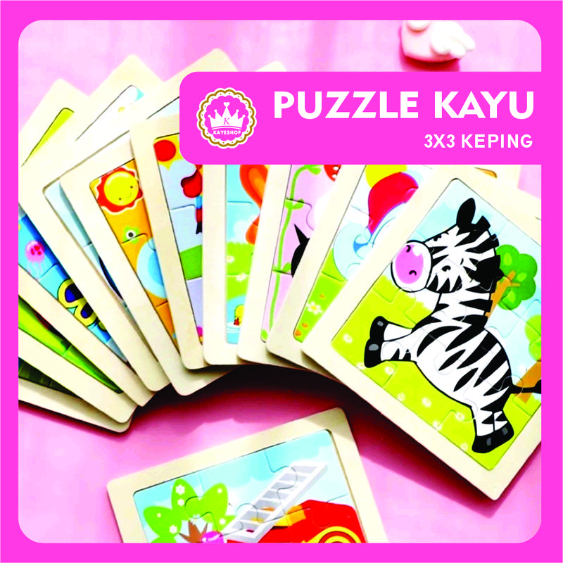 Puzzle Kayu isi 9 Keping Mainan Edukasi Anak Wooden Jigsaw Toys 0