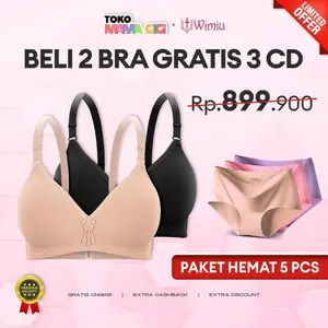 WIMIU X TOKO MAMA GIGI PAKET 2 PCS BRA 1332 GRATIS 3 PCS CD SEAMLESS C920 3 BUNDLE BRA WANITA CELANA DALAM WANITA CANGCUT WANITA Bh Cantik
