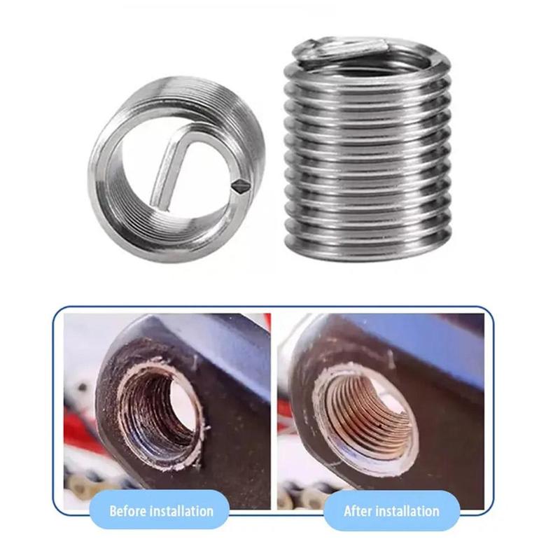 Product Introduction of Helicoil M6 Stainless Steel Thread Insert Repair Damaged Thread 50pcs Tapping Coiled Screw Tap Q3Q3 23