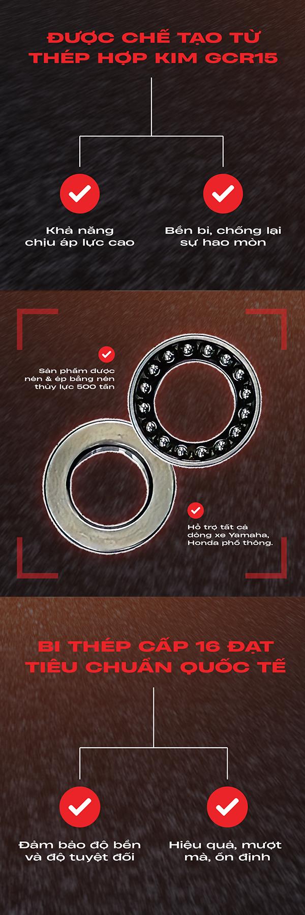 Chén cổ hợp kim thép chính hãng CRG