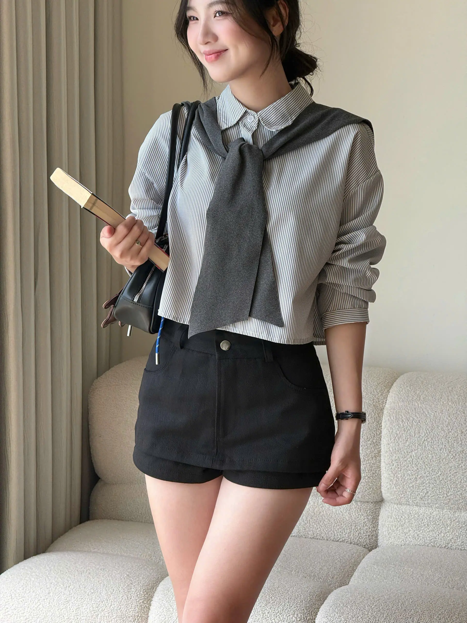 Quần Váy Kaki Chất Vải Jean Dày Dặn Dáng Ngắn Miho House | BigBuy360 - bigbuy360.vn