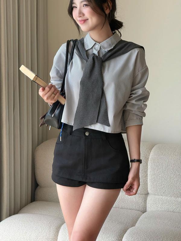 Quần Váy Kaki Chất Vải Jean Dày Dặn Dáng Ngắn Miho House | BigBuy360 - bigbuy360.vn Quần Váy Kaki Chất Vải Jean Dày Dặn Dáng Ngắn Miho House | BigBuy360 - bigbuy360.vn