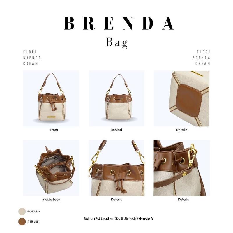 ELORI - BRENDA BAG / TAS SELEMPANG WANITA / TAS FASHION WANITA TERLARIS / TAS SELEMPANG MURAH COD / SLING BAG / SHOULDER BAG / TAS KULIAH / TAS KERJA Kulit Premium | Slingbag 5