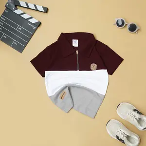 BRAVEKIDS PANEL SHIRT KAOS POLO KERAH SELETING ANAK COTTON PIQUE LAKI LAKI 1-5 TAHUN