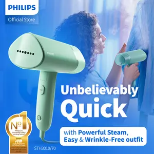 Philips Setrika Uap Handheld STH3010/70 Hijau - Setrika Uap Portable Dapat Dilipat, Setrika Uap Ringan, Strika Uap, Strika uap ringan, Strika uap terbaik, setrika uap Philips