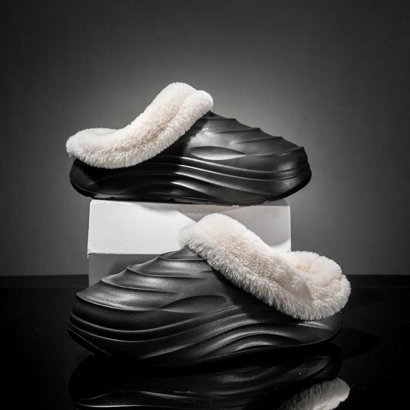 Broken Cocoon Couple Cotton Slippers Casual Non-Slip Thick Bottom Home Thickened Warm Slippers Outer Wear 2024 Plush Slippers 6