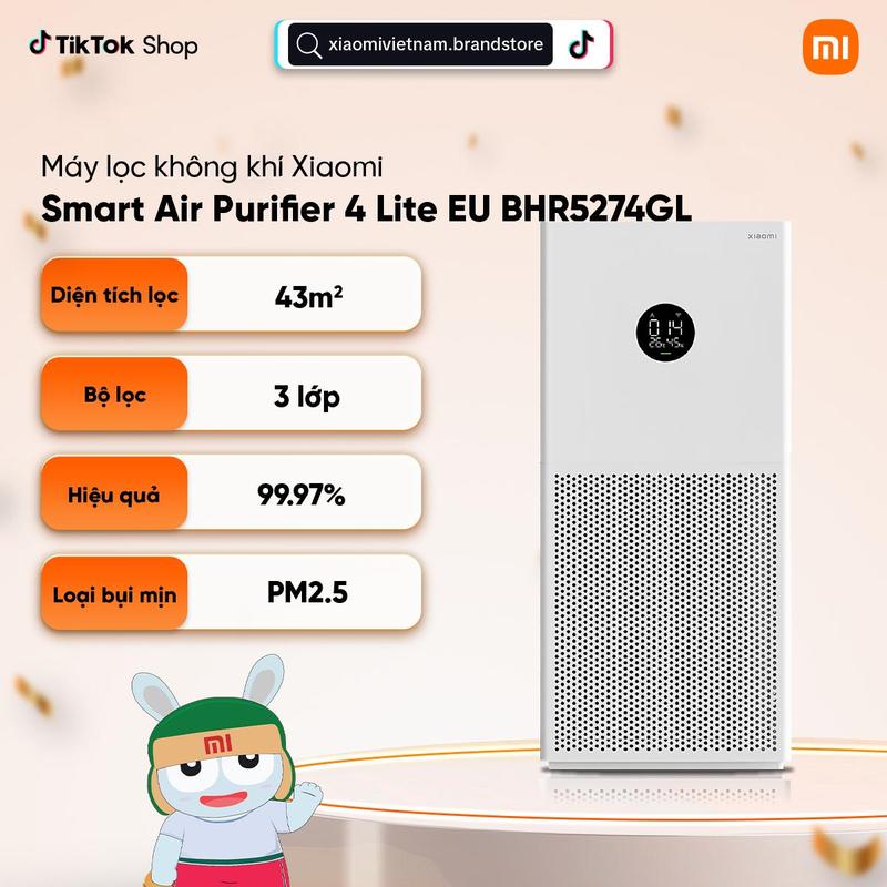 [HOT] Máy lọc không khí Xiaomi Mi Air Purifier 4 Lite BHR5274GL