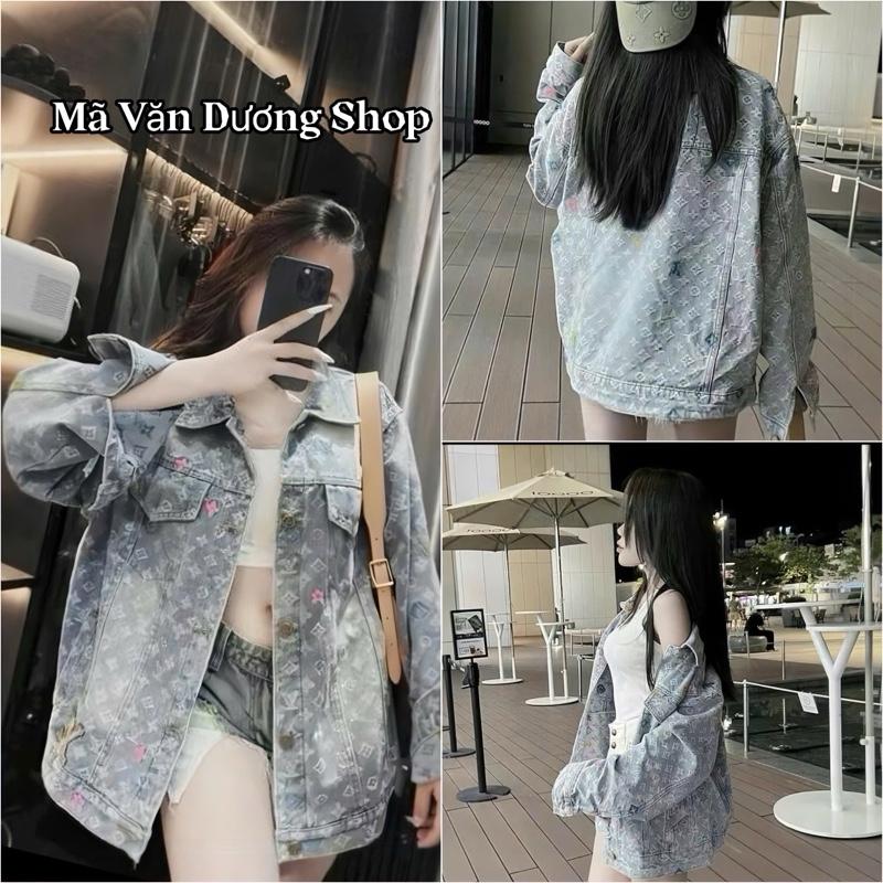    Áo Khoác Bò Mới   Trắng Xanh Dạng Khoác Nam Nữ Mang Đều Đẹp Vải Jean 