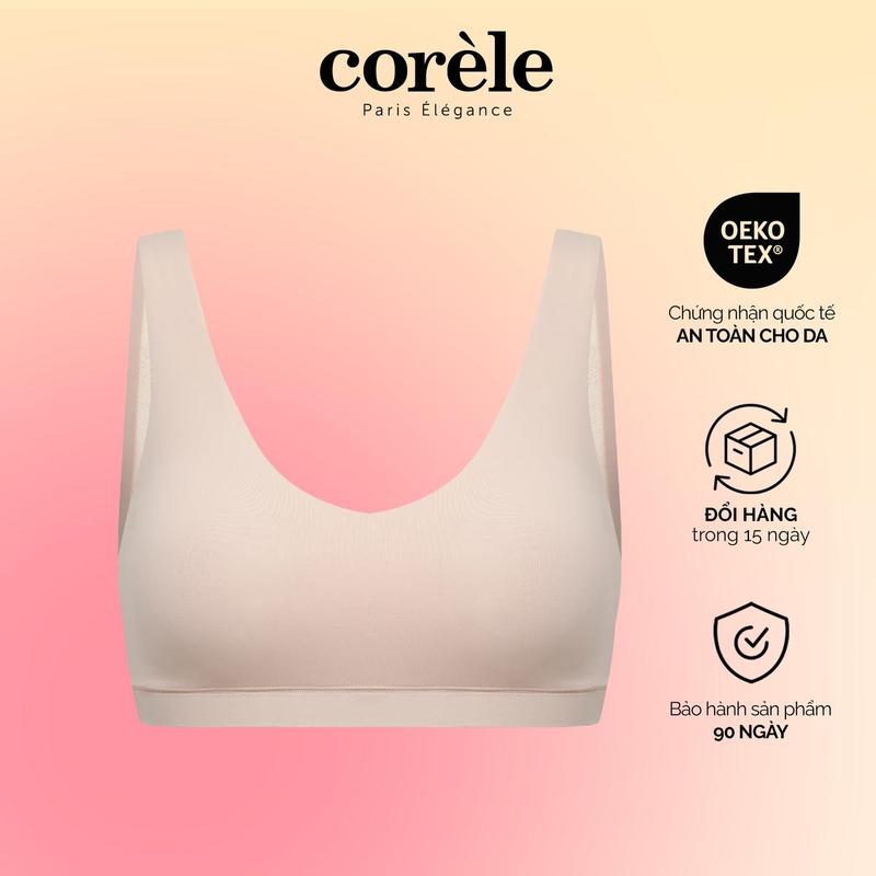 (KOL) Áo lót nữ Corèle CA-W27 dáng Bralette vải thun lạnh, mút mỏng nhẹ, không gọng, kiểu Sporty chuẩn an toàn OEKO-TEX 1
