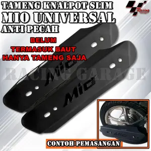 COVER KNALPOT MIO UNIVERSAL TAMENG SOUL SMILE J GT Z S M3 SPORTY TUTUP MUFFLER YAMAHA ANTI PECAH PNP