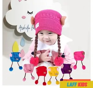 Topi Bayi Perempuan Kupluk Rambut Kepang Perempuan Baby Hat Wig topianak